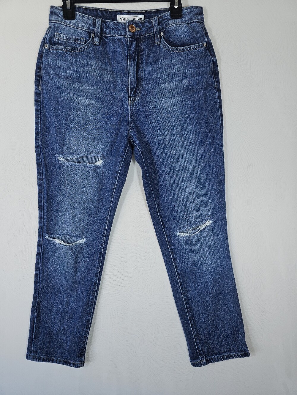 YMI Dream Distressed High Rise Ankle Straight Jeans - Size 11 / 30